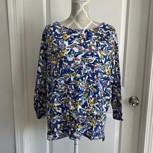 Signature Collection cotton butterfly print top size 3x
